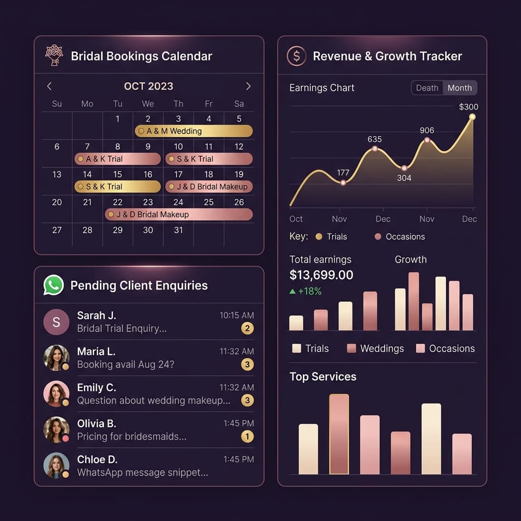 Glammery MUA Dashboard